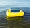 55" Inflatable Yellow & Black Swimming Pool Cooler Raft Float